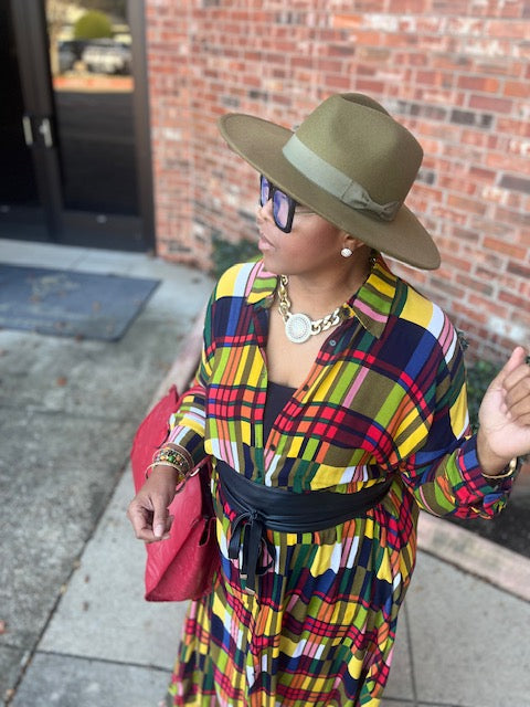 Classic Wide Brim Felt Hat w/ Ribbon